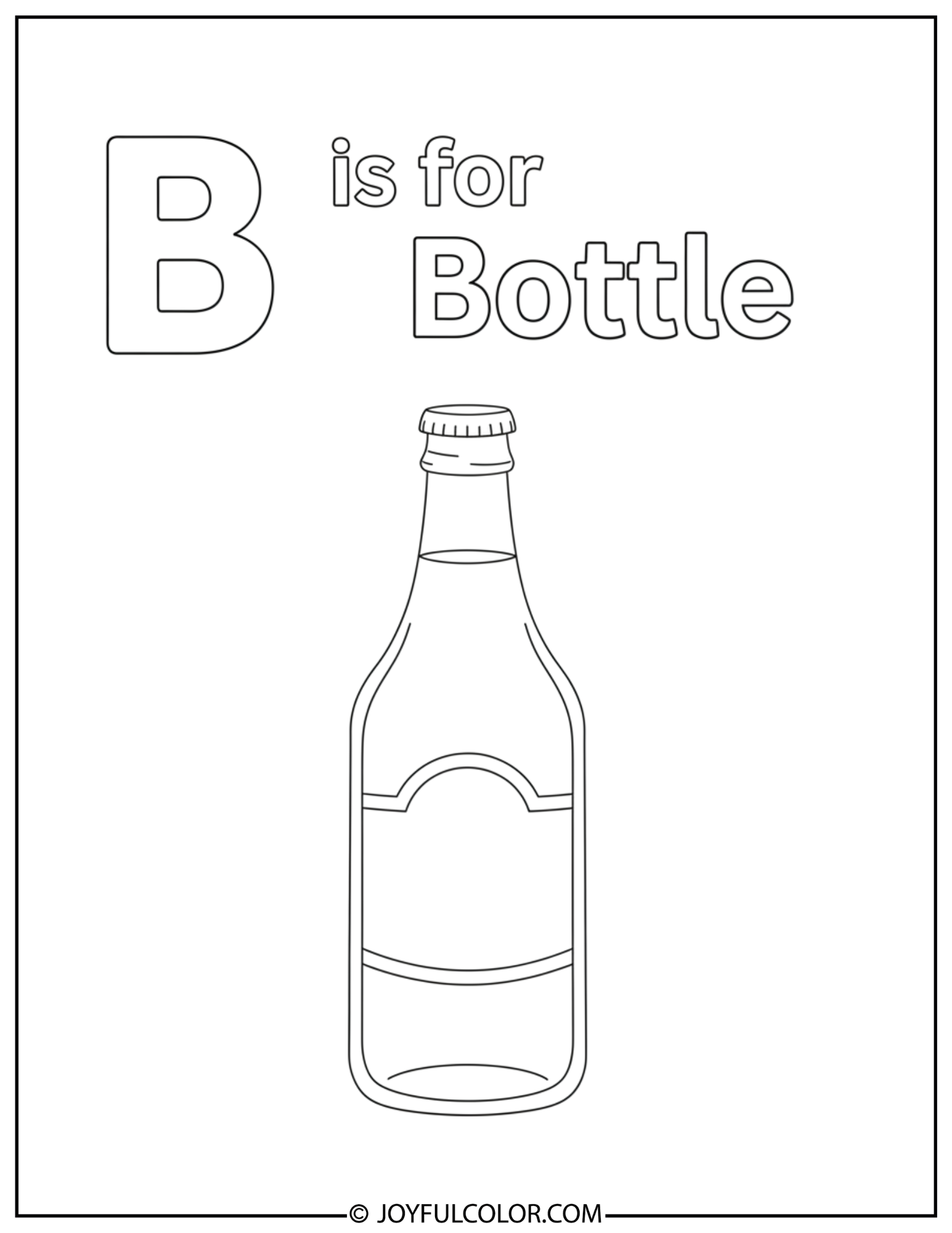 Daily Use Letter B Coloring Page