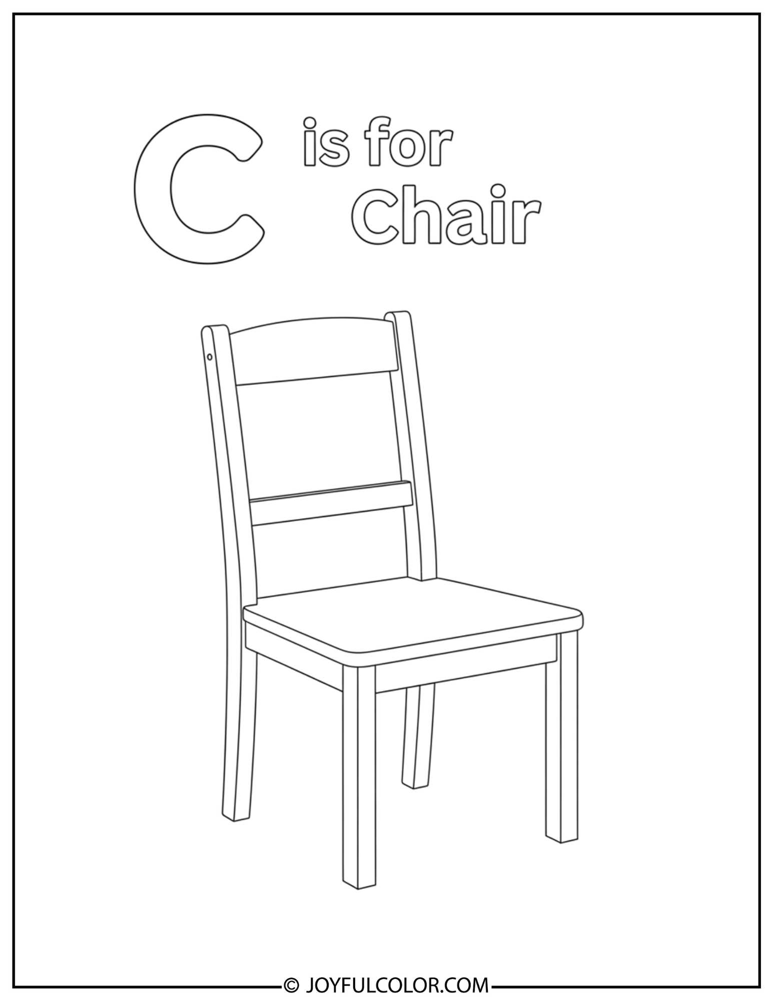 Daily Use Letter C Coloring Page