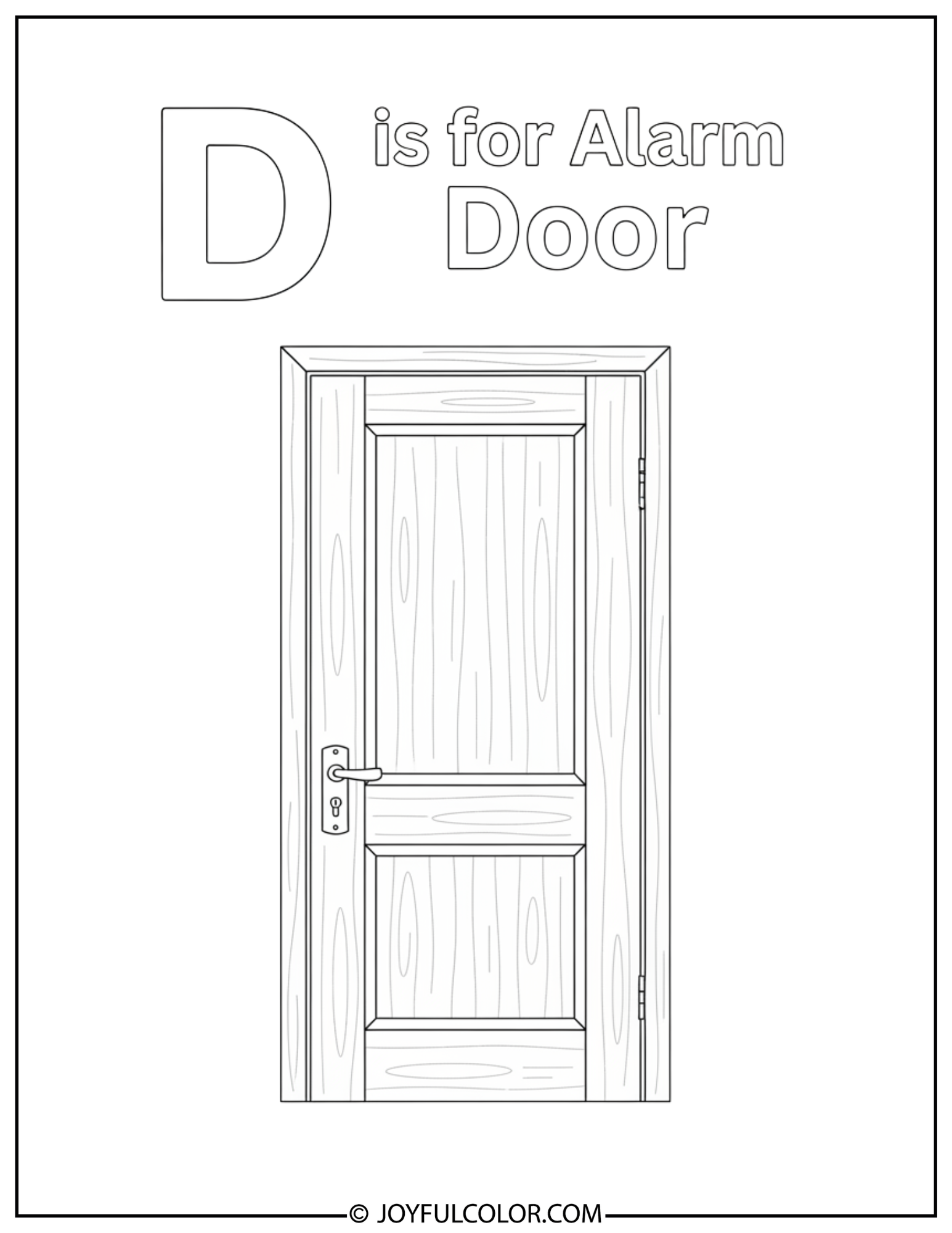 Daily Use Letter D Coloring Page