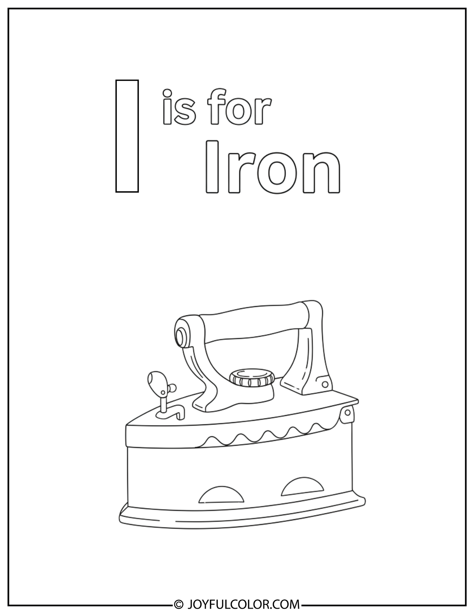 Daily Use Letter I Coloring Page