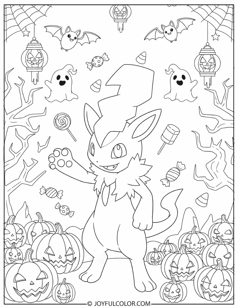 Darkrai Halloween Coloring Page