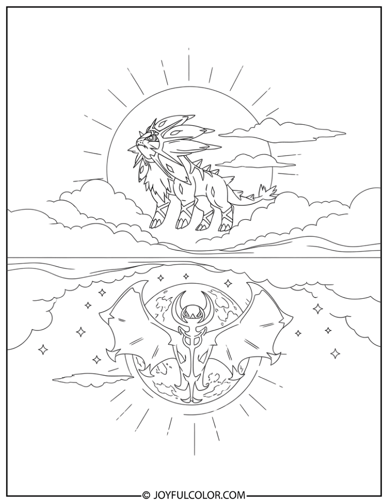 Day and Night Coloring Page