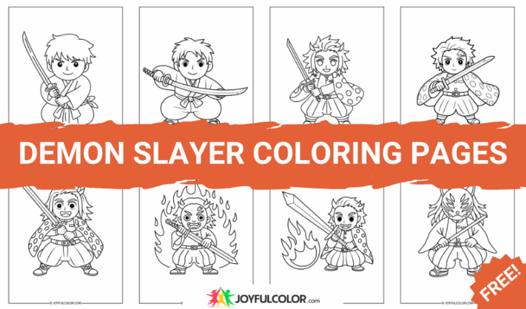Demon Slayer Coloring Pages – FREE Printable Coloring Sheets!