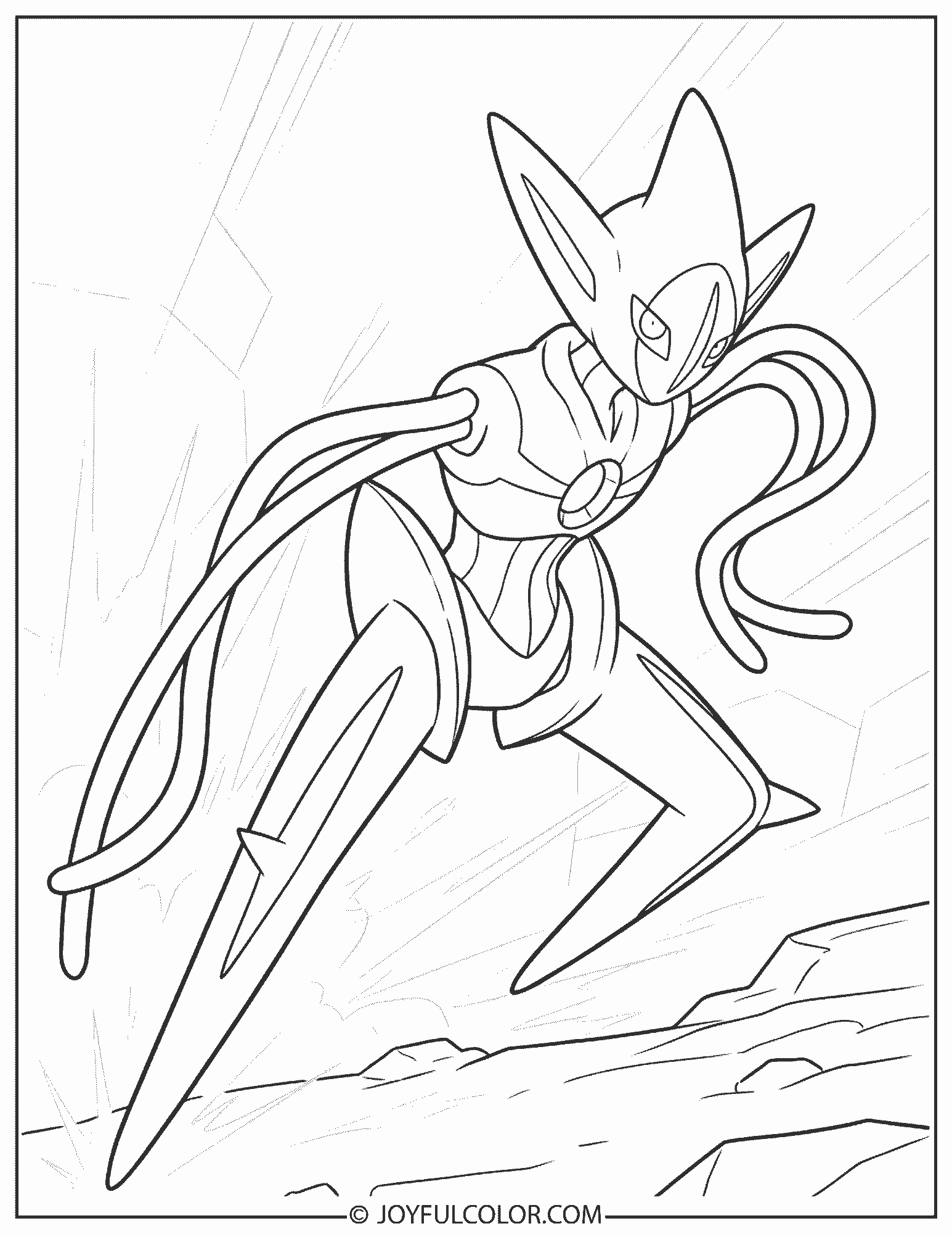 Deoxys Attack Forme Coloring Page