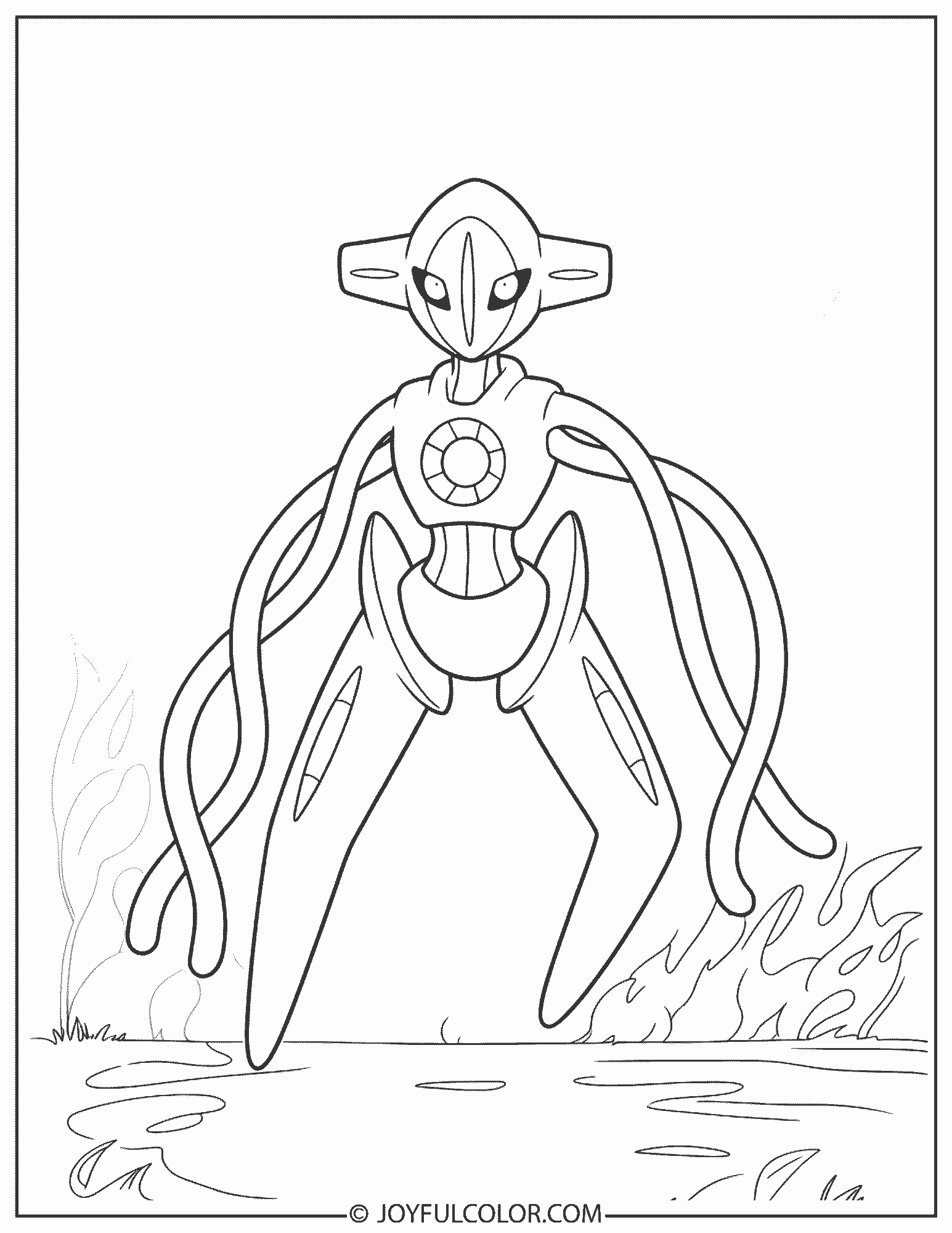 Deoxys Coloring Page