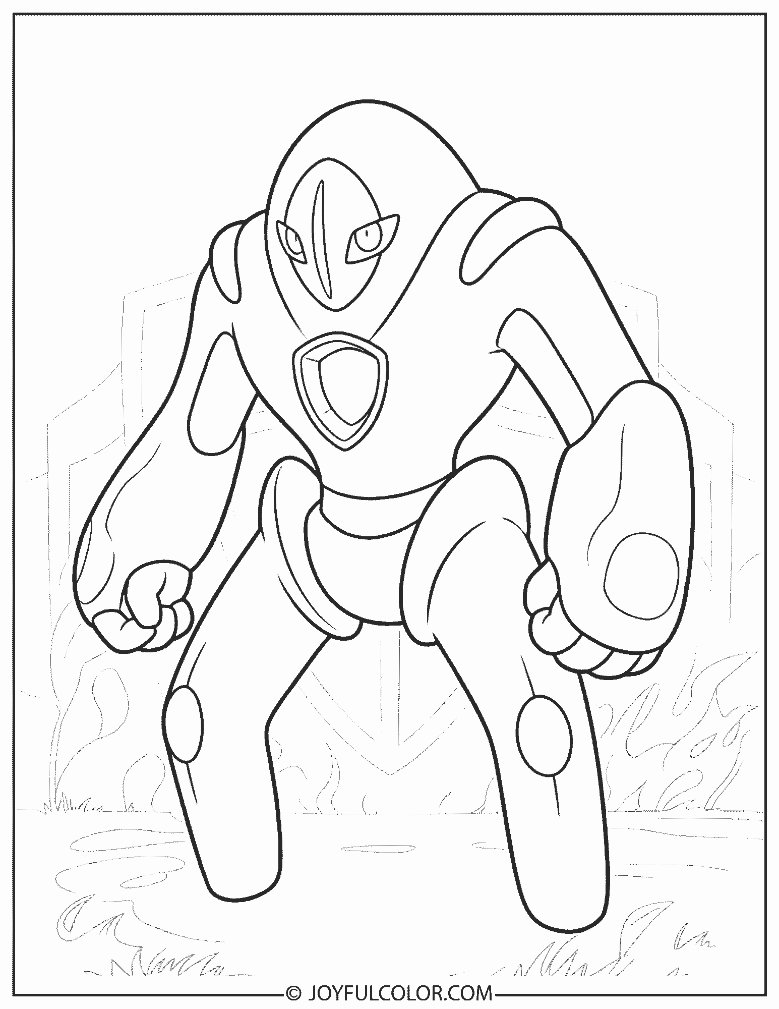 Deoxys Defense Forme Coloring Page