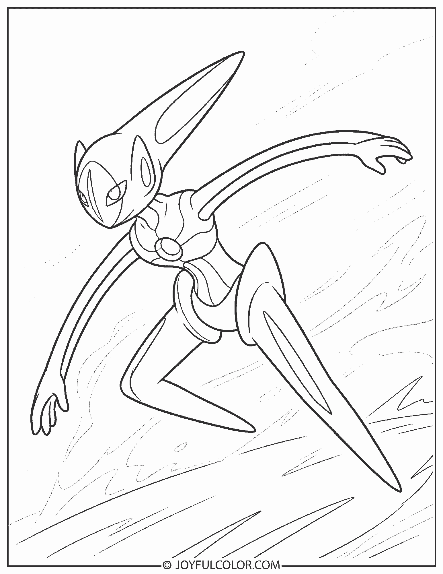 Deoxys Speed Forme Coloring Page