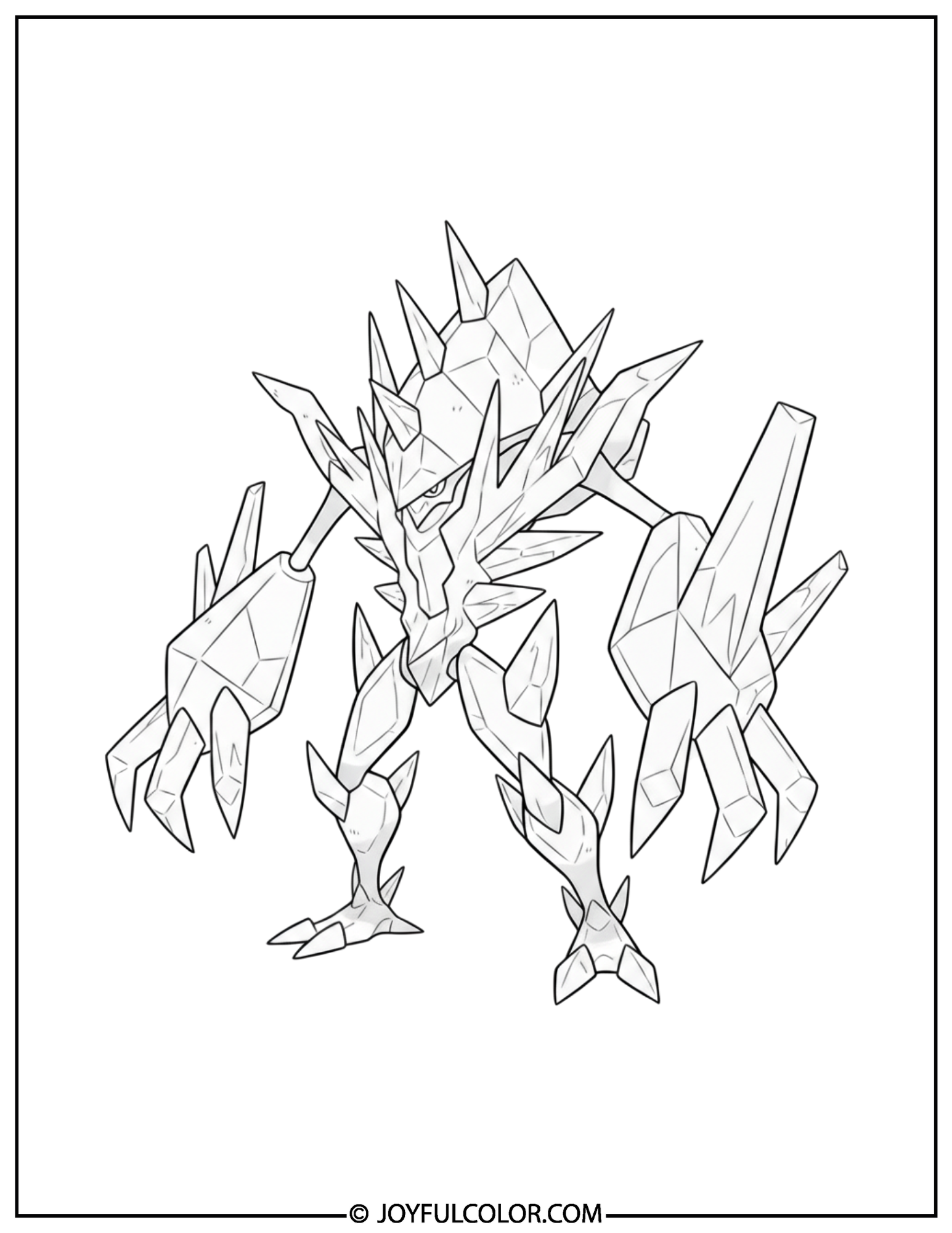Detailed Necrozma Coloring Page
