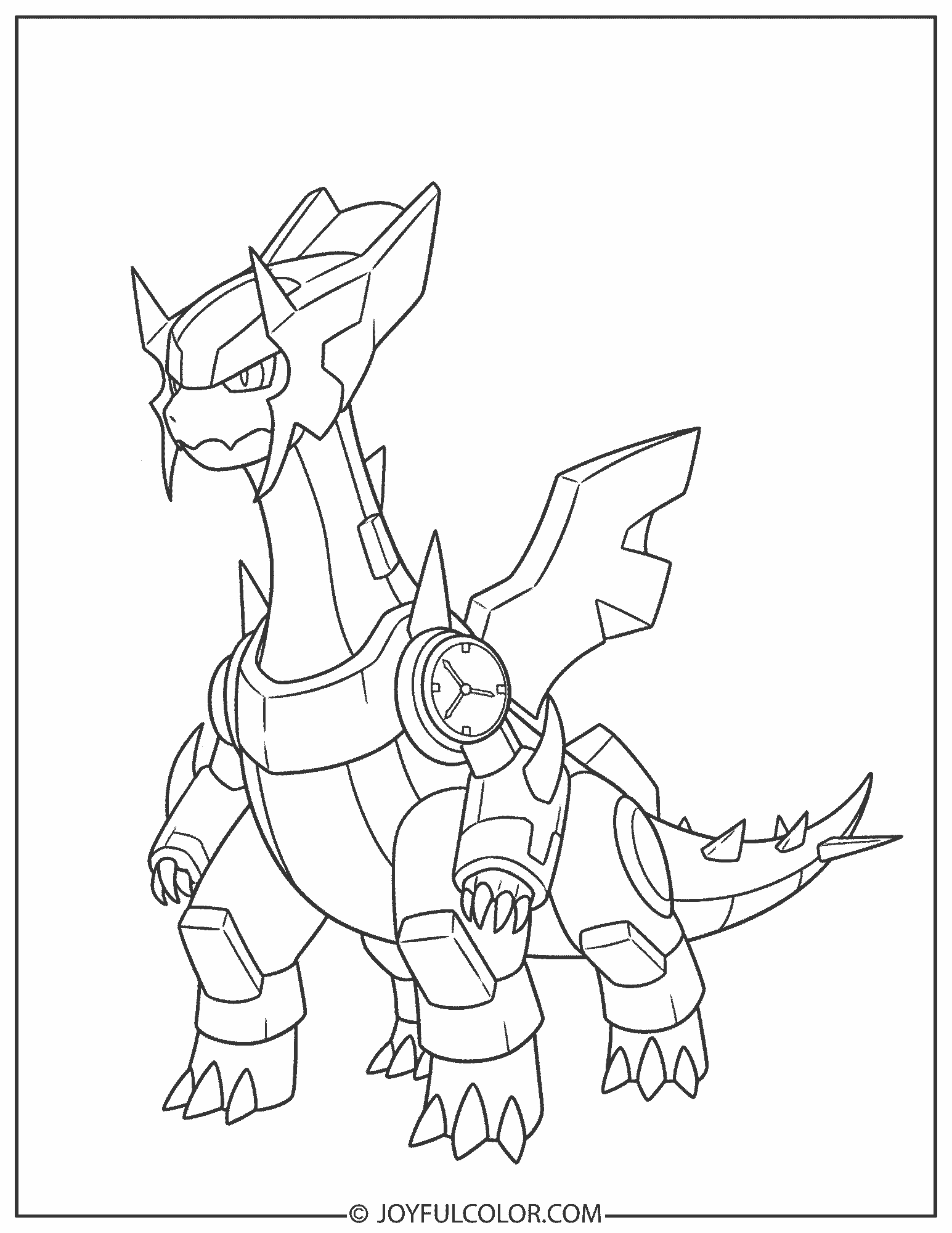Dialga Coloring Page