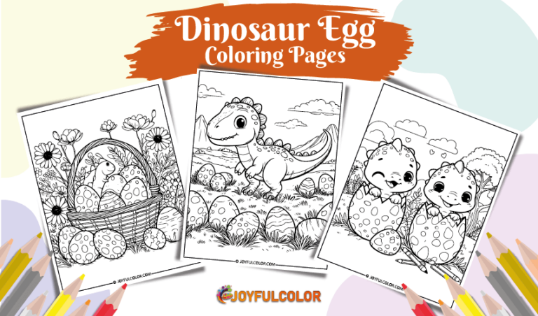 Printable Dinosaur Eggs Coloring Pages For FREE Download