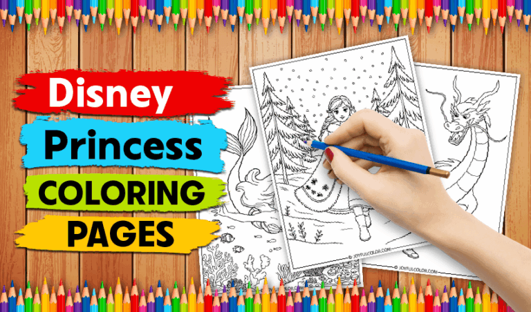 Disney Princess Coloring Pages – FREE Printable