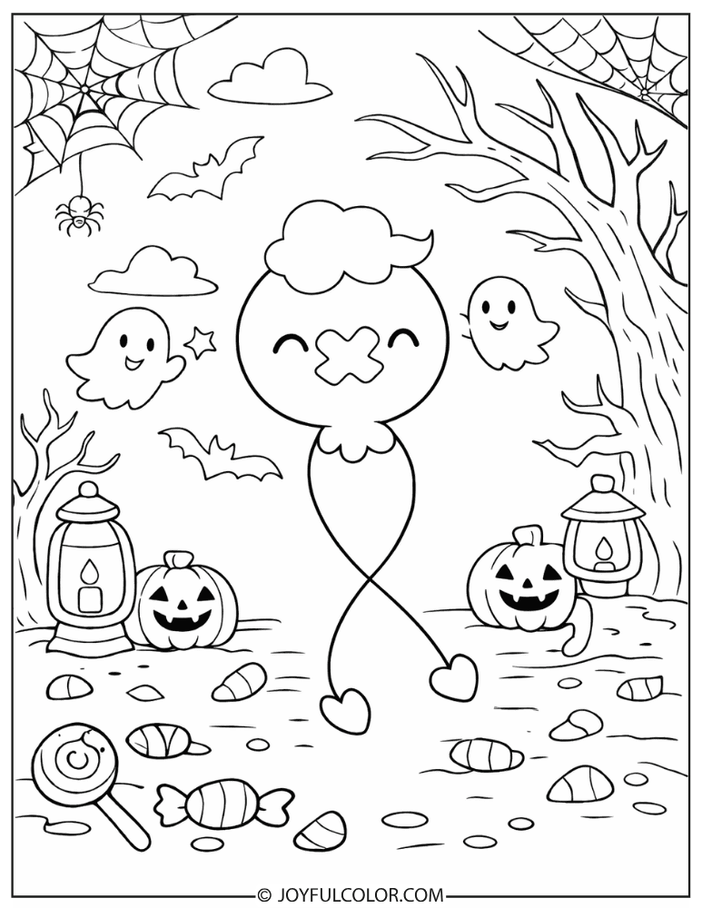 Drifloon Halloween Coloring Page