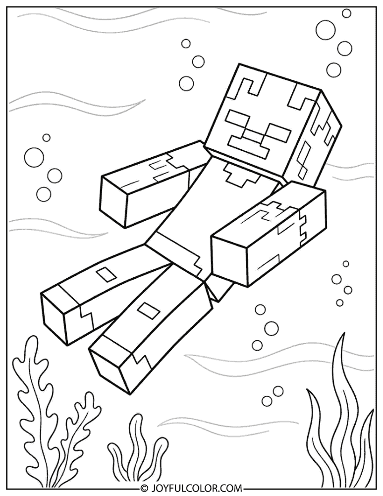 Drowned Zombie Underwater