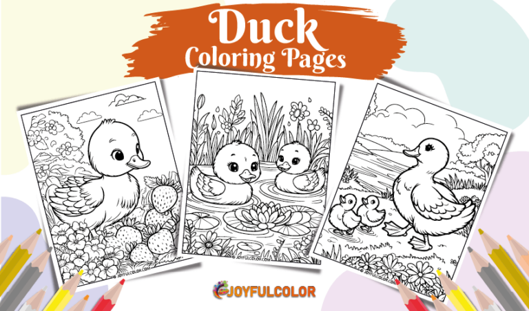 20 FREE Duck Coloring Pages Printable for All Ages!