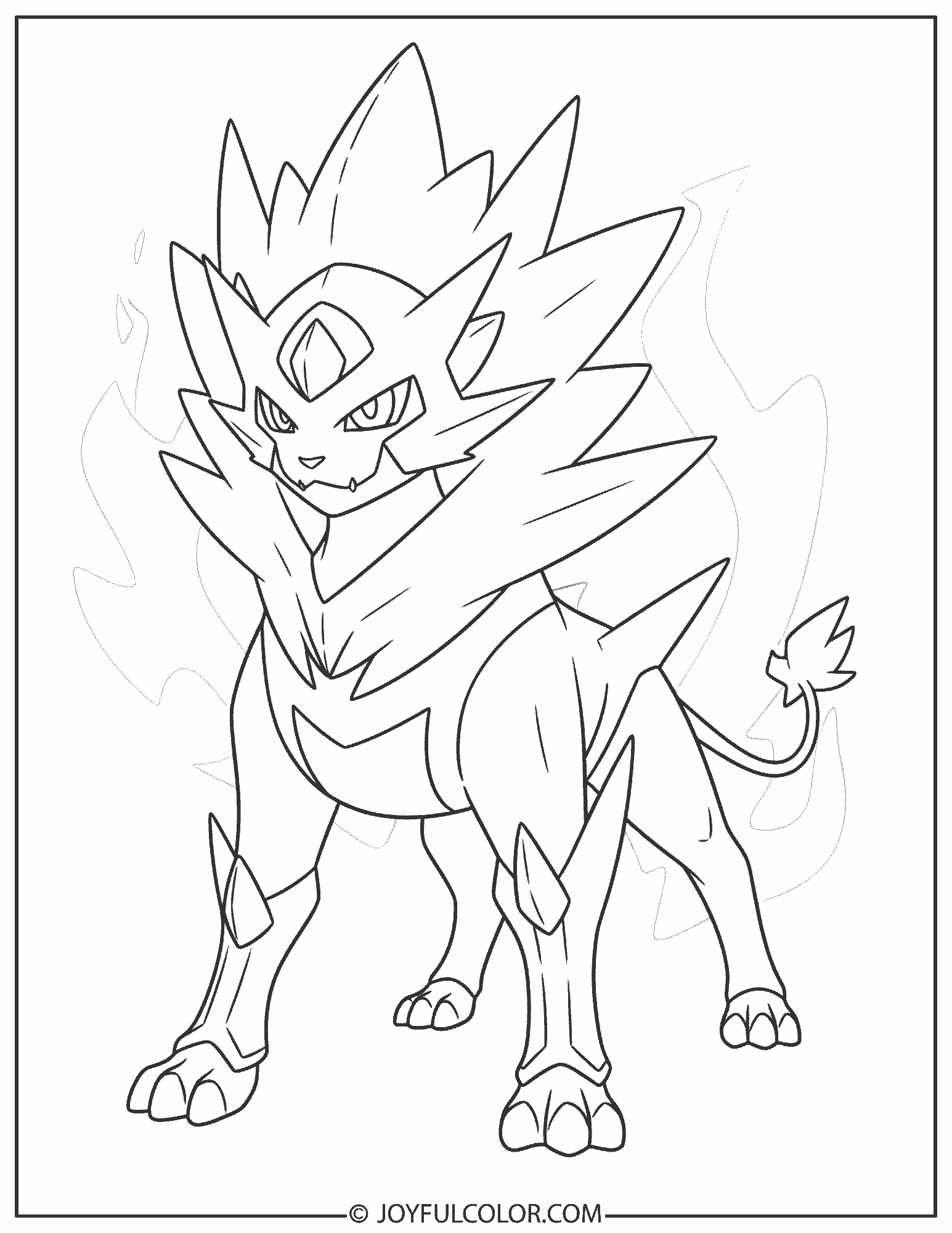 Dusk Mane Necrozma Coloring Page 1