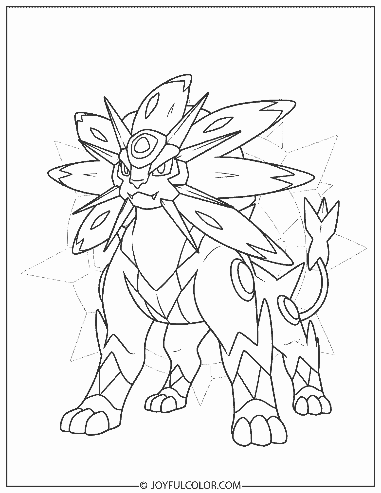 Dusk Mane Necrozma Coloring Page 2