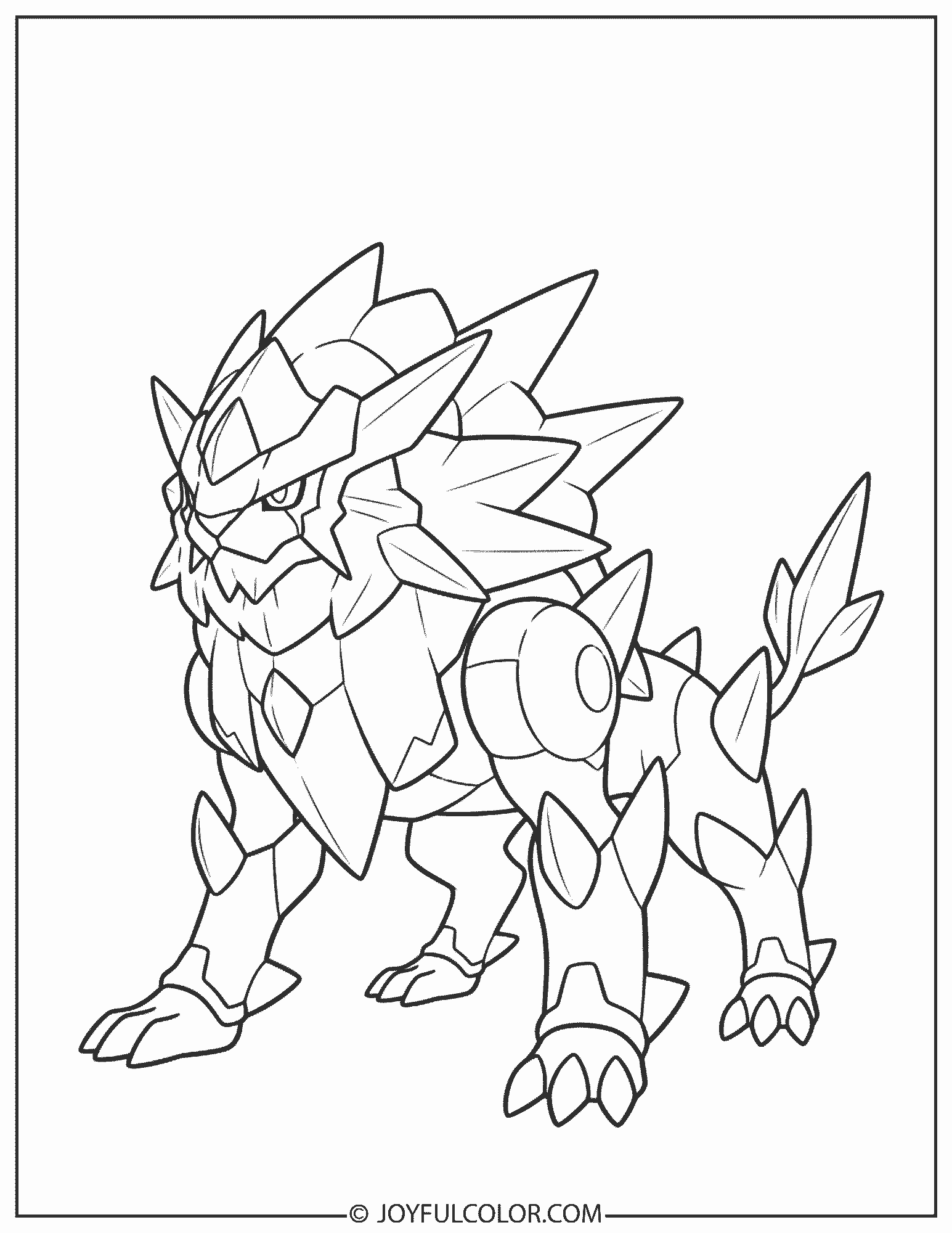 Dusk Mane Necrozma Coloring Page
