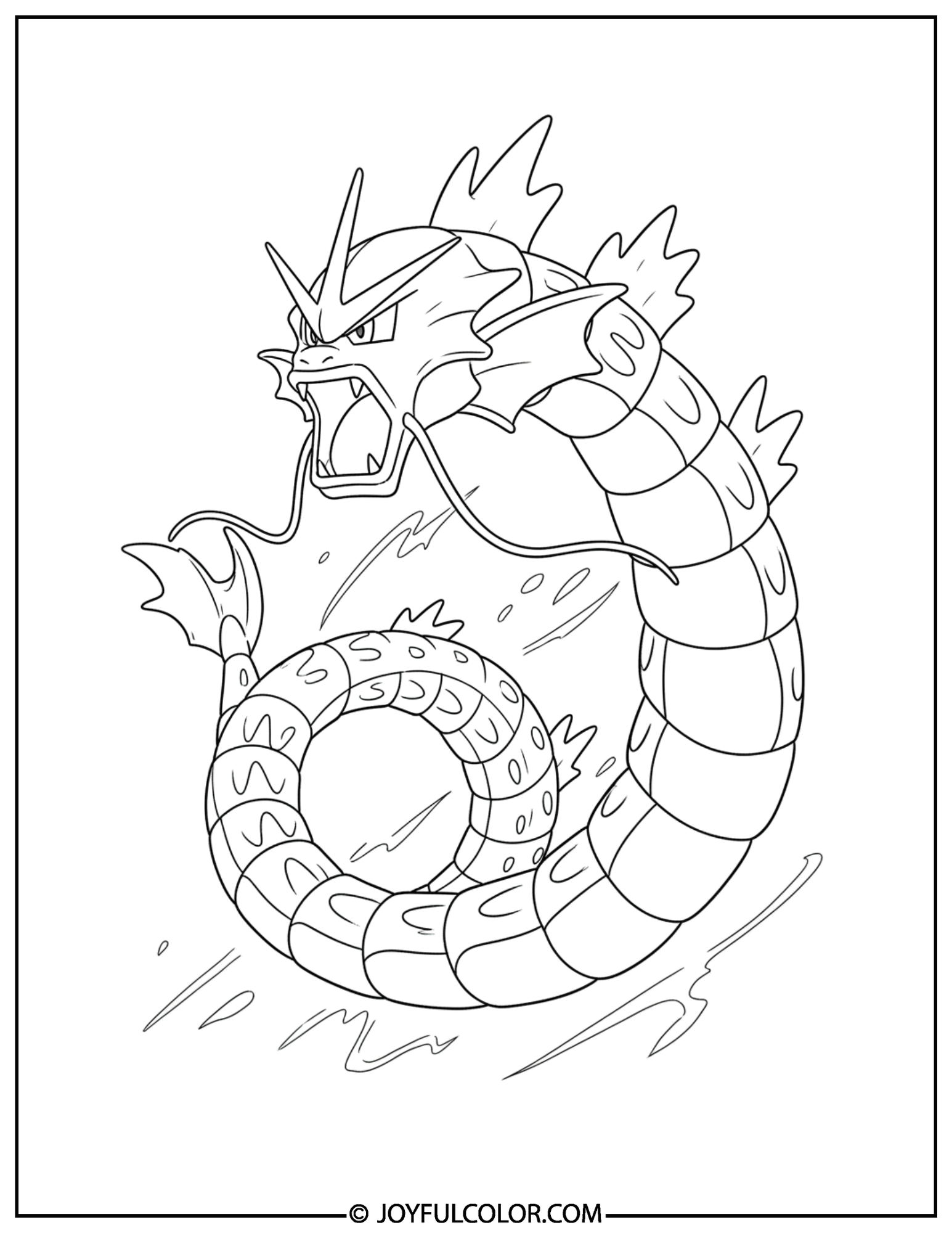 Easy Gyarados Coloring Page