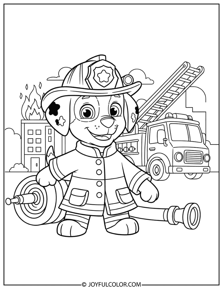 Easy Marshall Coloring Page