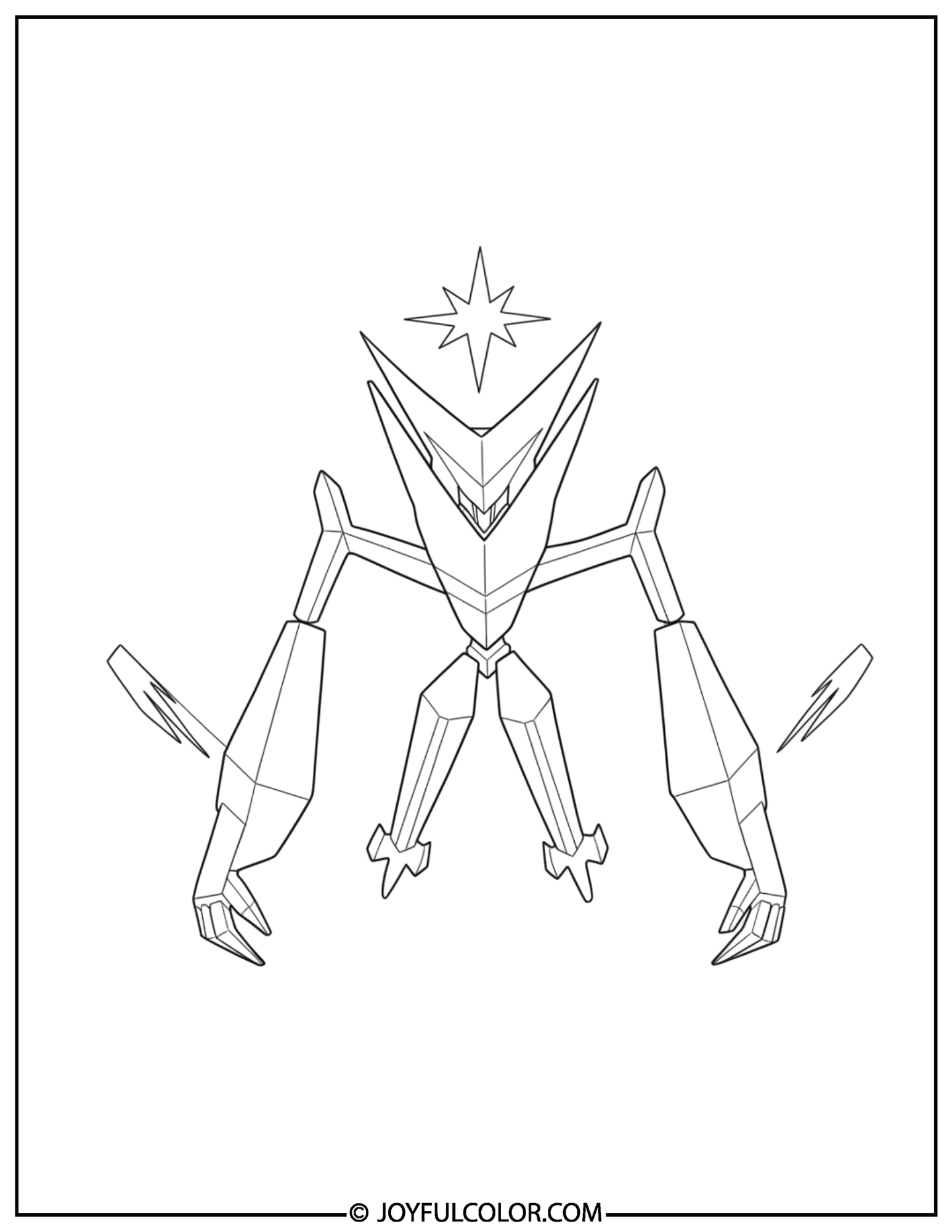 Easy Necrozma Coloring Page