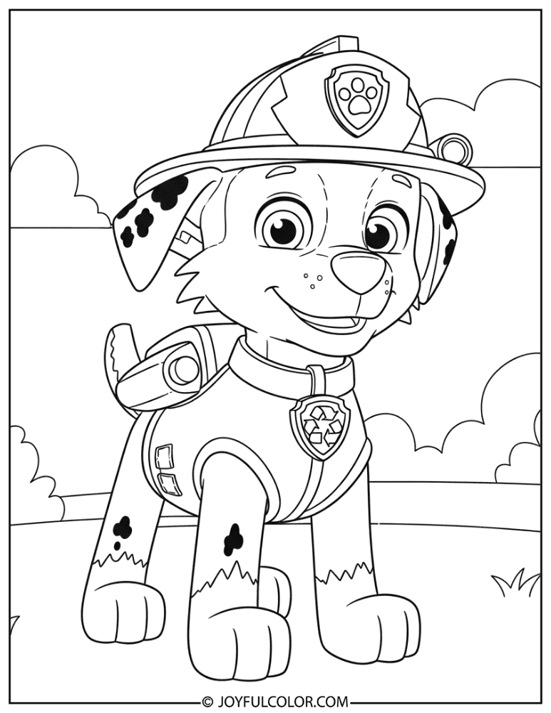 Easy Rocky Cartoon Coloring Page