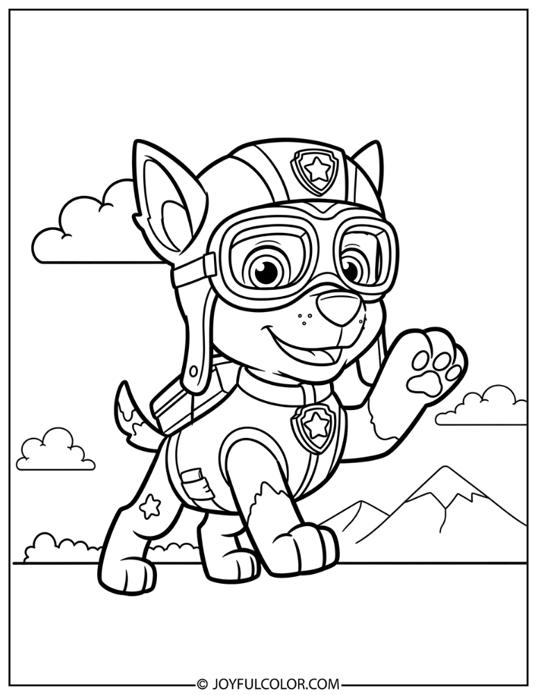 Easy Skye Coloring Page
