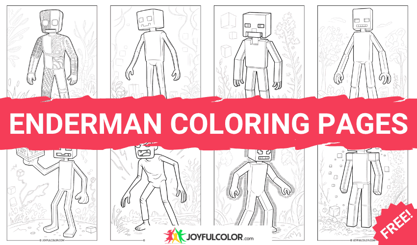 Enderman Coloring Pages