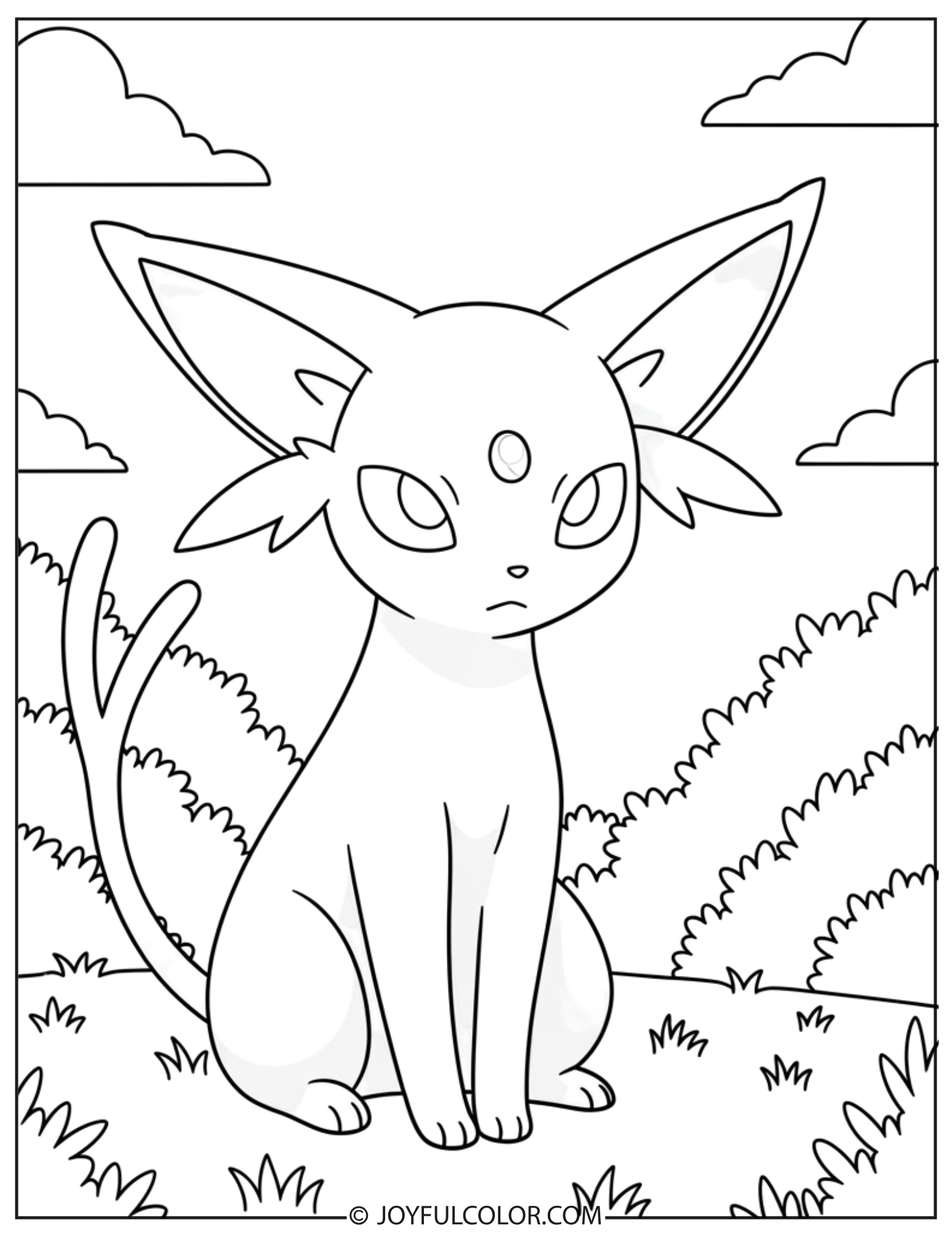 Espeon Coloring Page