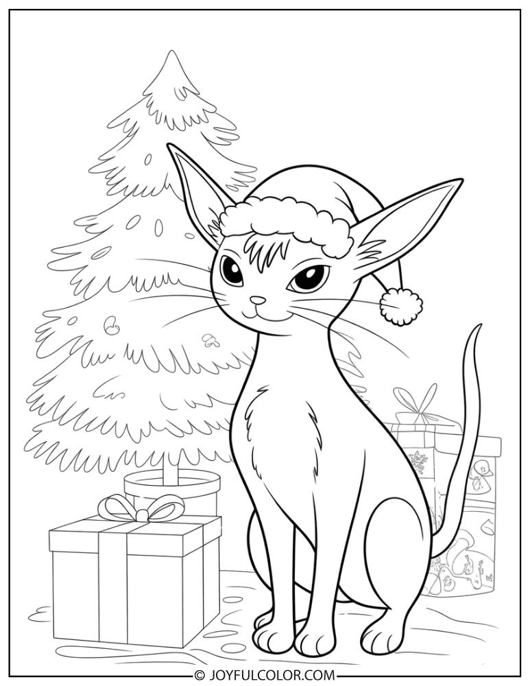 Espeon Christmas Coloring Page