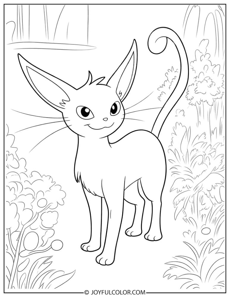 Espeon Coloring Page