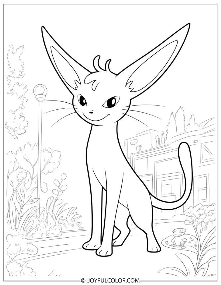 Espeon Coloring Page