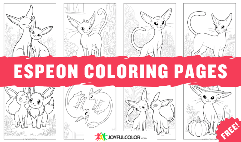 Espeon Flag Coloring Page