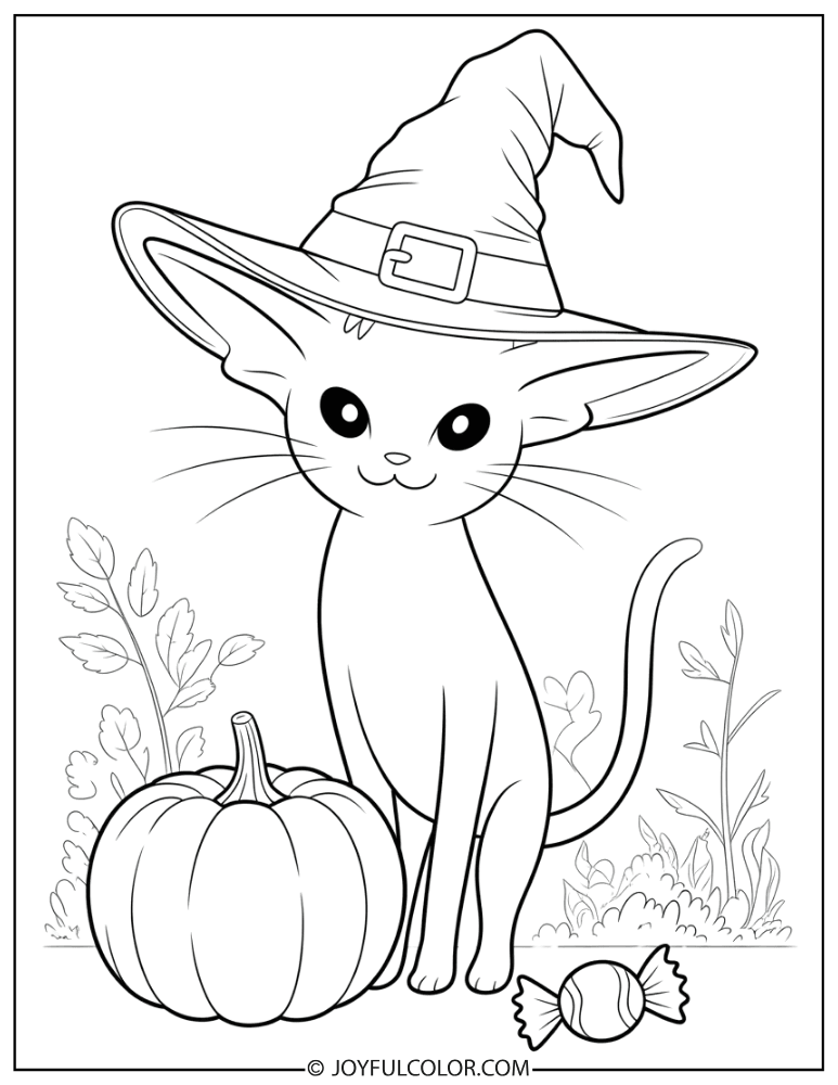 Espeon Halloween Coloring Page