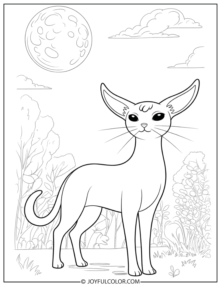 Espeon Moonlight Coloring Page