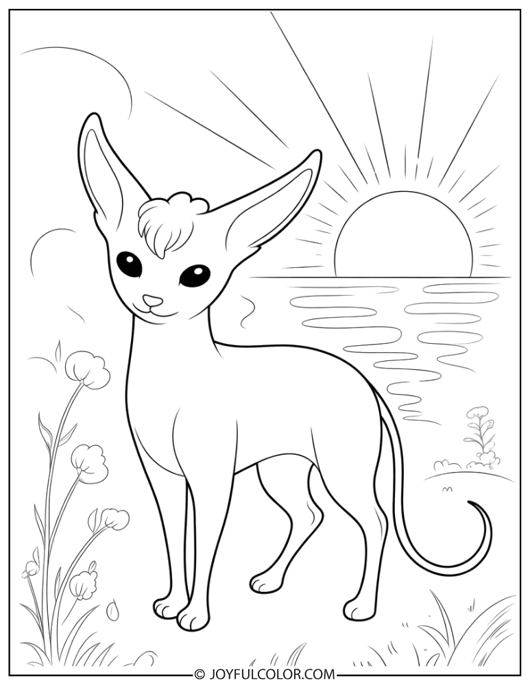Espeon Sunrise Coloring Page