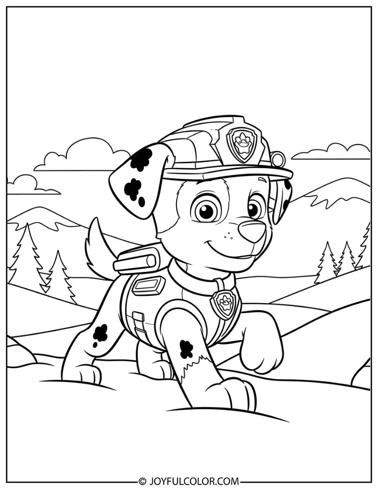 Everest Snow Rescue Coloring Page