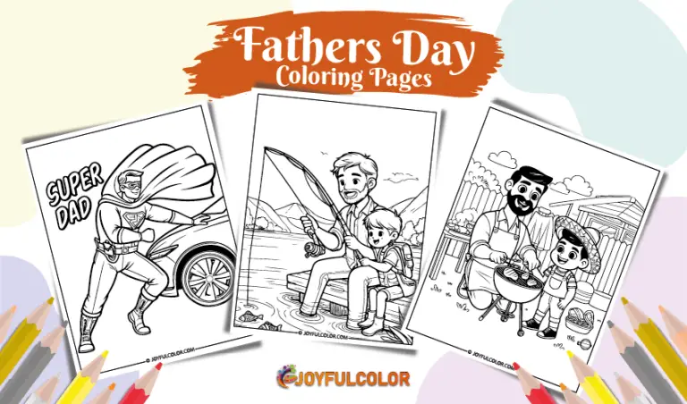 Happy Father’s Day Coloring Pages for Kids – FREE PDF DOWNLOAD