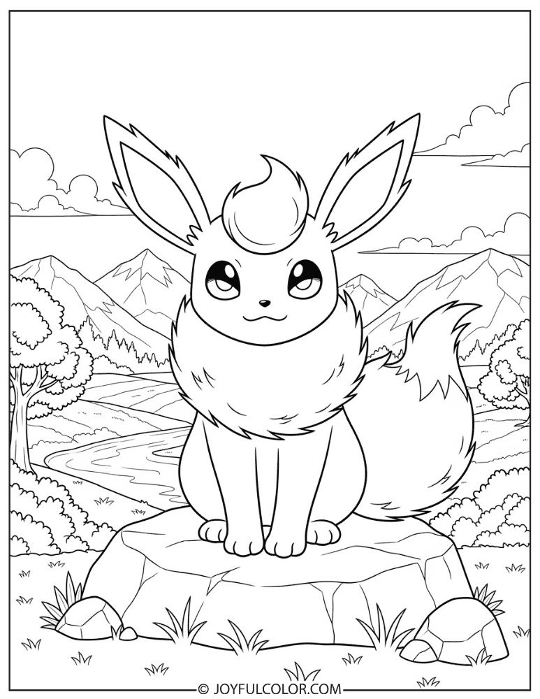Flareon Coloring Page