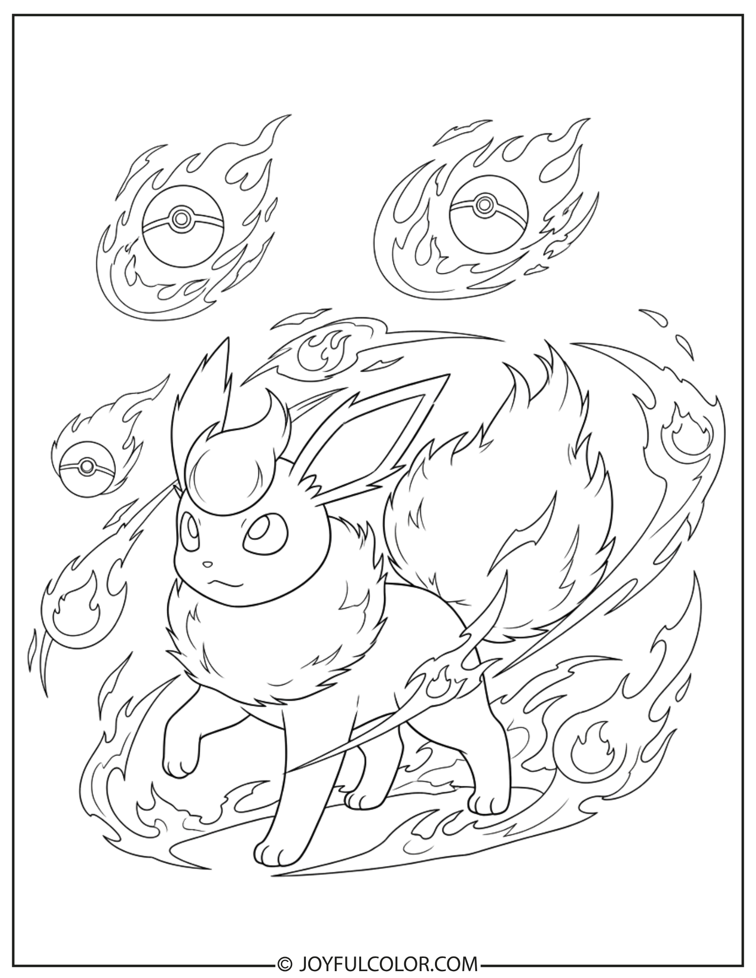 Flareon Coloring Page