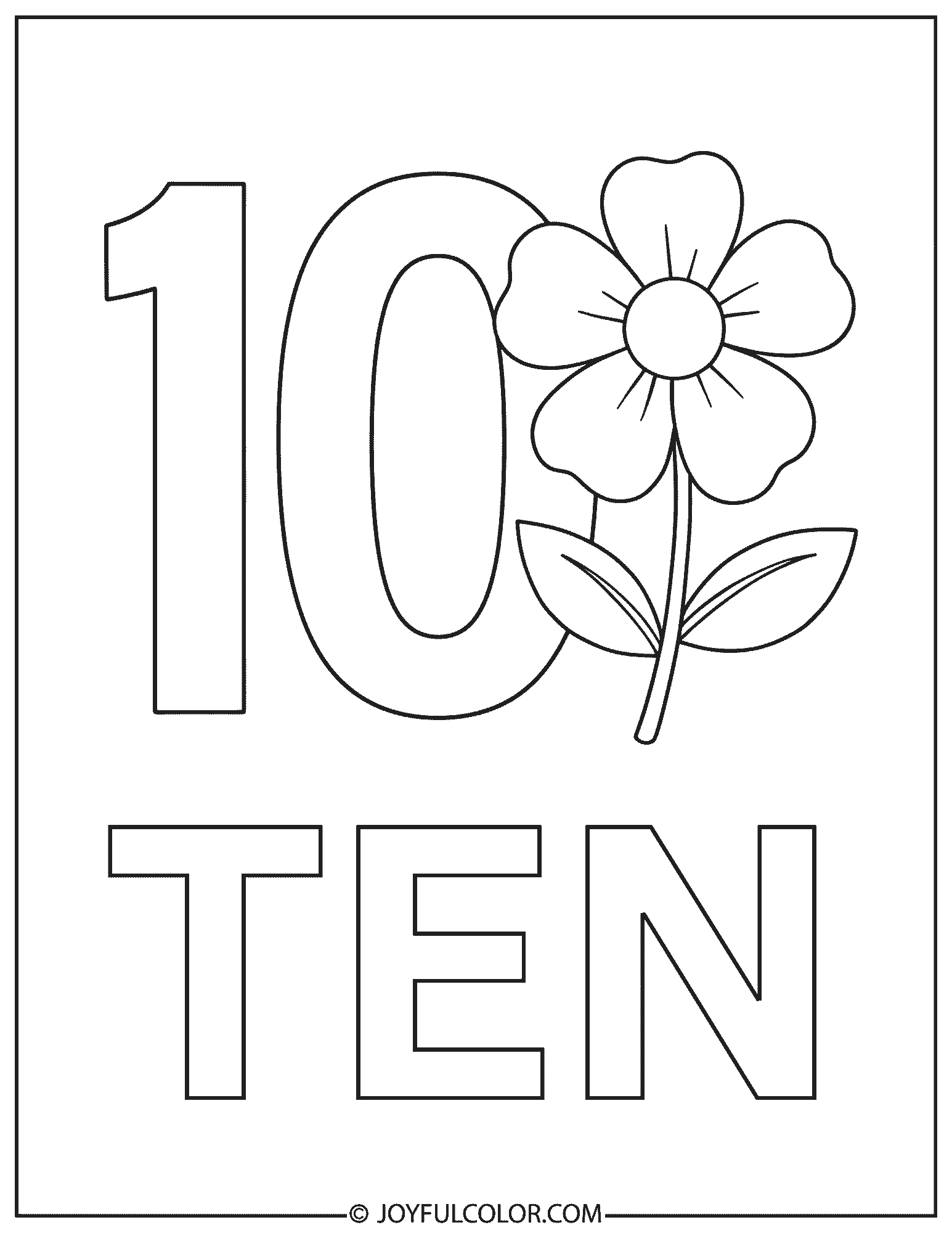 Flower 10 Coloring Page