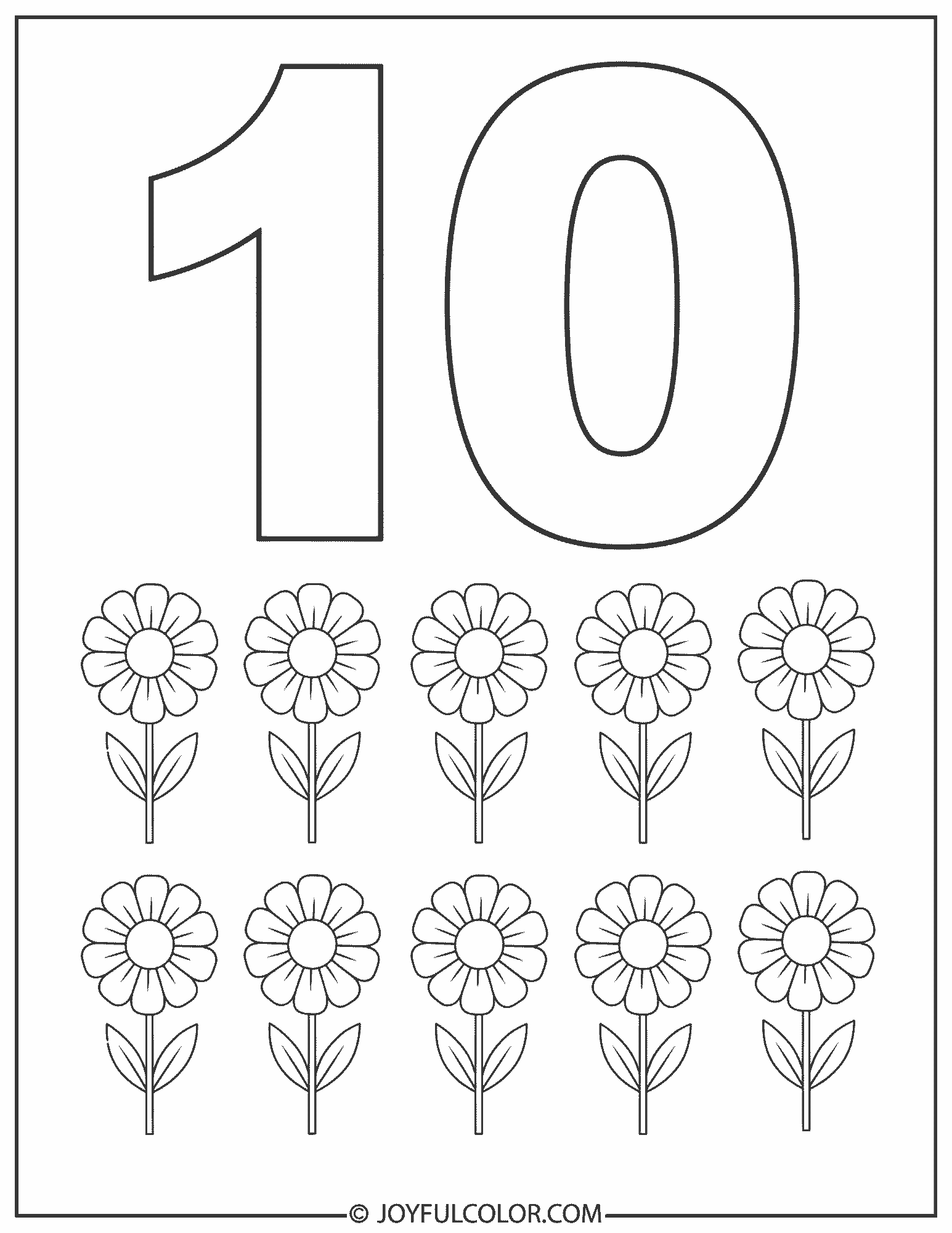 Flower 10 Coloring Page