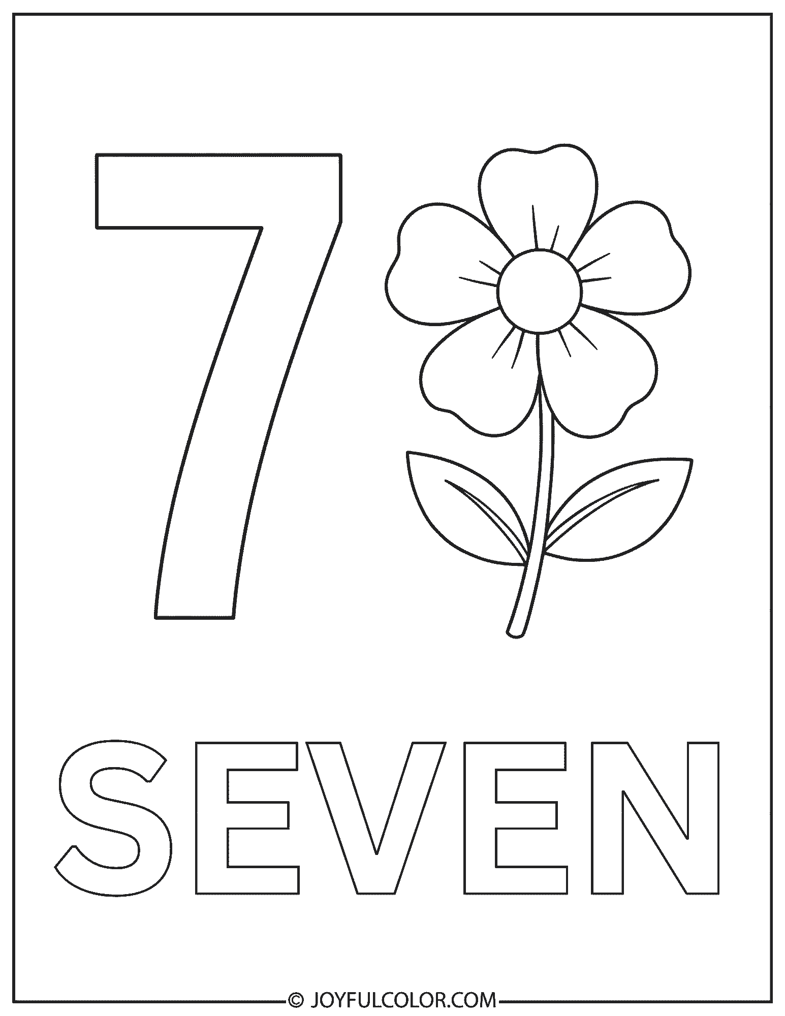 Flower 7 Coloring Page