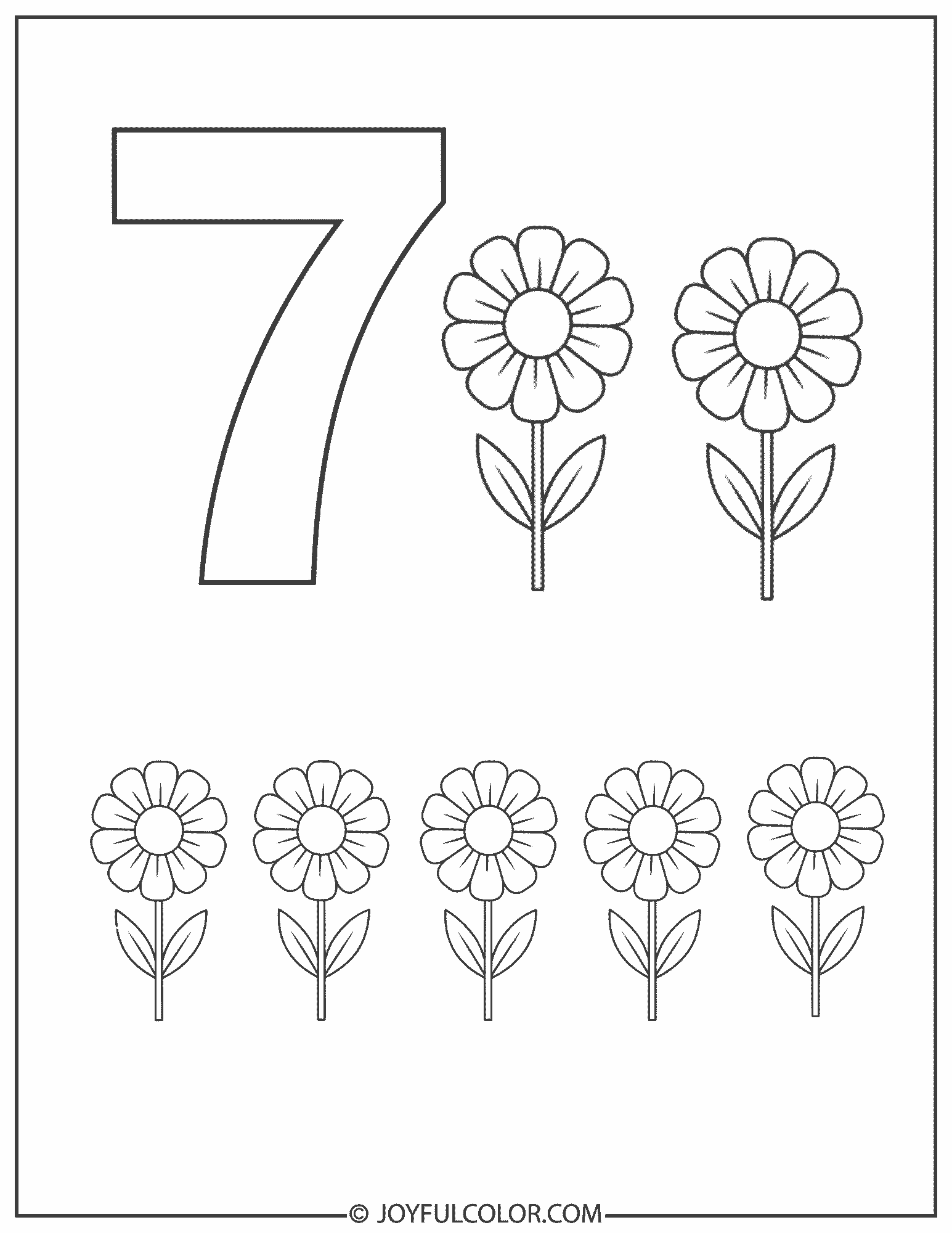 Flower 7 Coloring Page