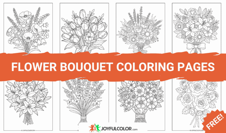 45+ Flower Bouquet Coloring Pages – FREE Printable Sheets!