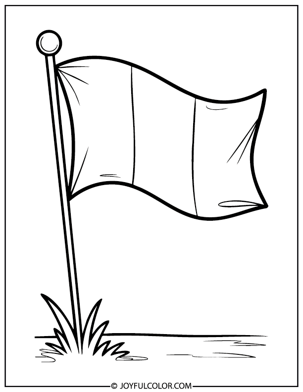 Simple France Flag Colouring Page