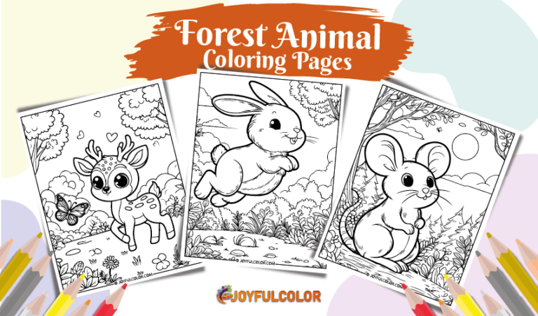 20 FREE Printable Forest Animal Coloring Pages For Kids & Adults