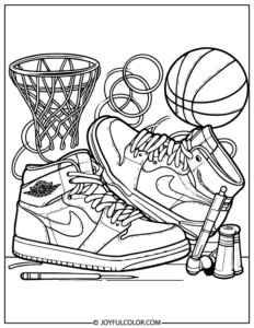 20 Jordan Shoe Coloring Pages Printable for Free Download