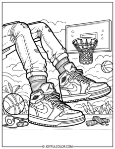 20 Jordan Shoe Coloring Pages Printable for Free Download