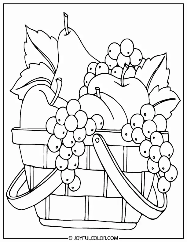 Fruit Basket Coloring Page