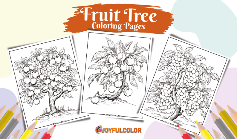 Fruit Tree Coloring Pages – Easy To Print & FREE Download!